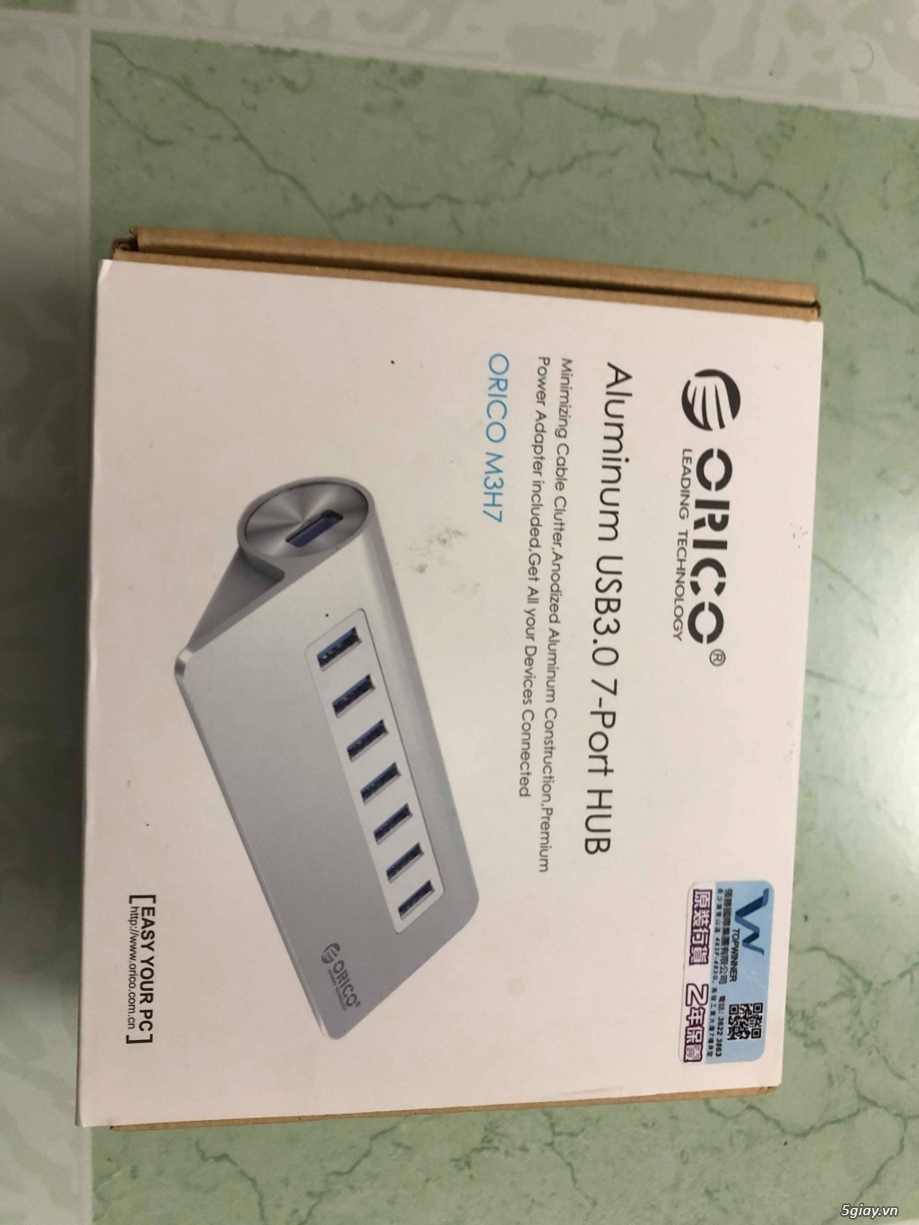 Bộ chia USB-ORICO Aluminum 7 Port USB3.0 Hub - silver . End 22h59p ngày 19/06/2019