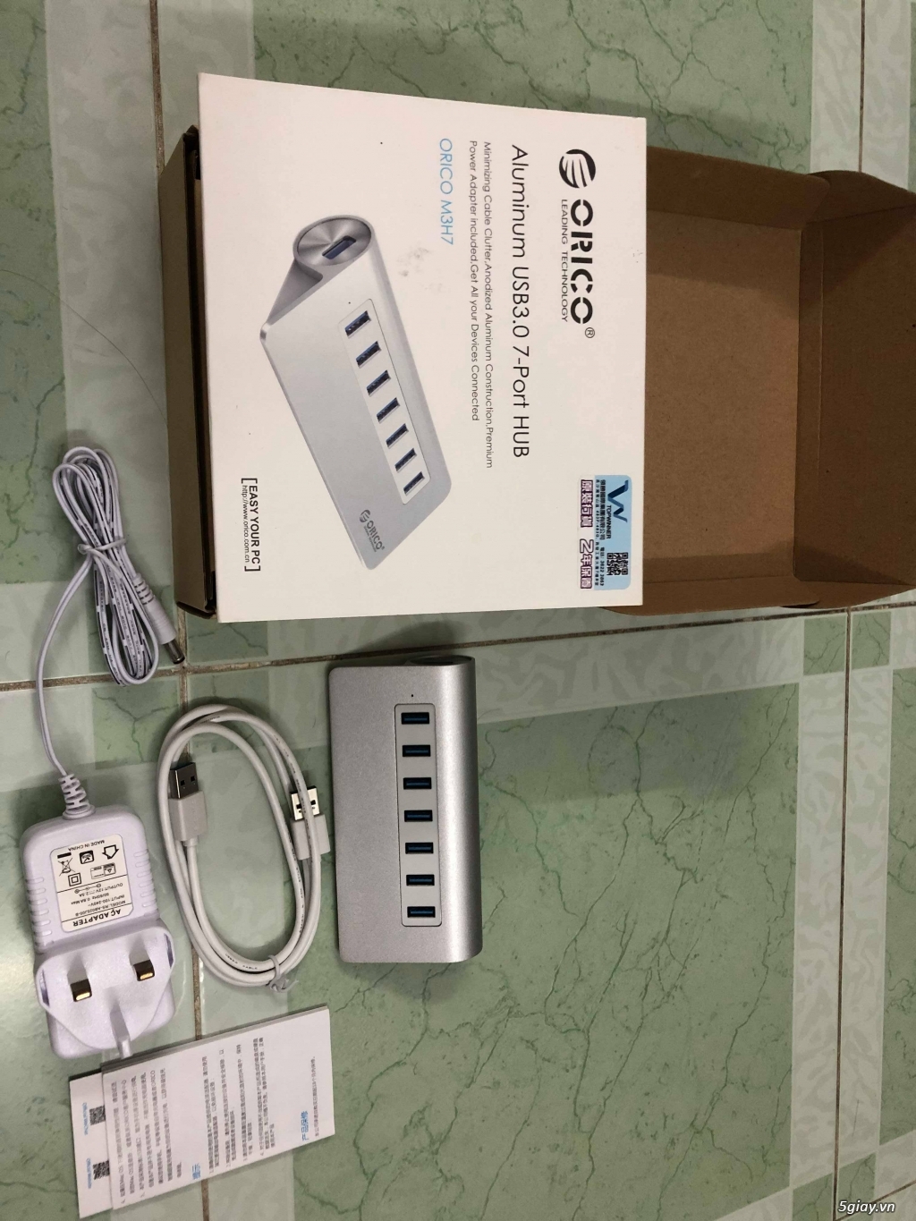 Bộ chia USB-ORICO Aluminum 7 Port USB3.0 Hub - silver . End 22h59p ngày 19/06/2019 - 1