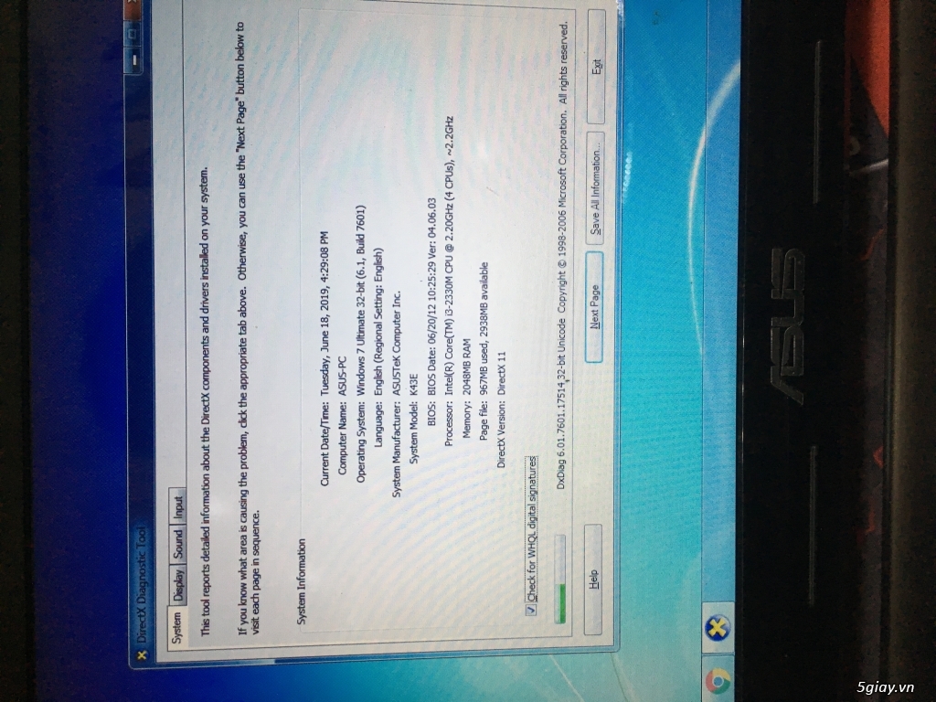 Asus k43 i3 - 3