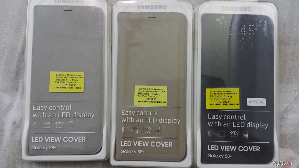 Bao da samsung Led View Cover S8+ và Silicone covet (ốp) S8+