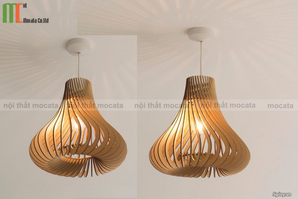 Đèn gỗ trang trí hiện đại với nhiều kiểu mẫu độc lạ 2069 - 9