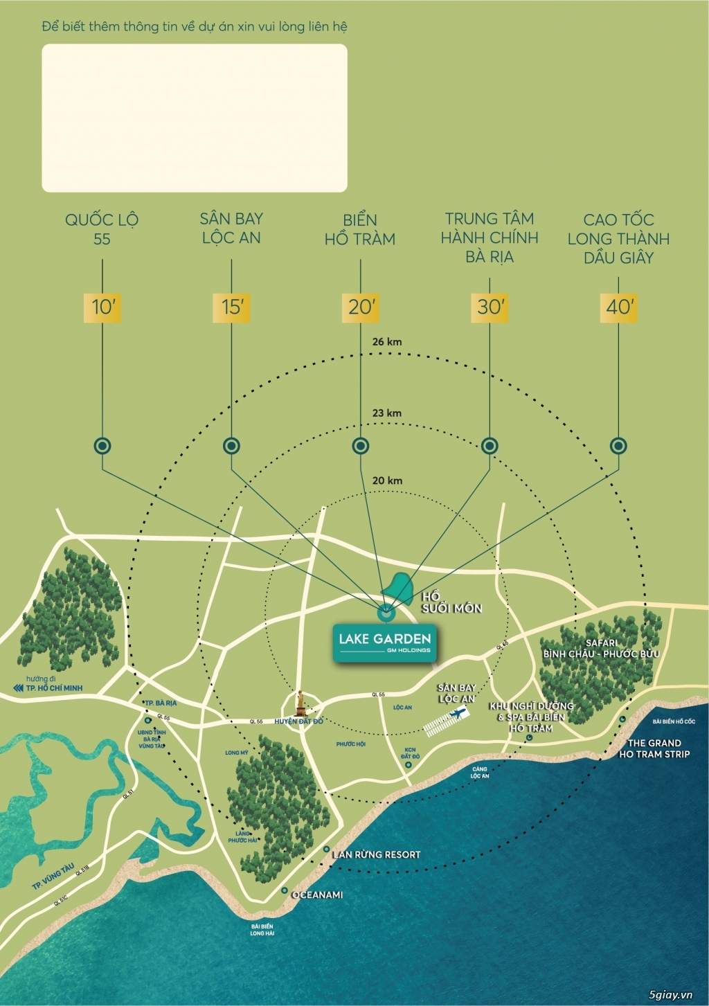 Duy nhất 42 nền 1.00m2, mặt tiền đường 20m, gần biển Hồ Tràm giá 1.3m2 - 2