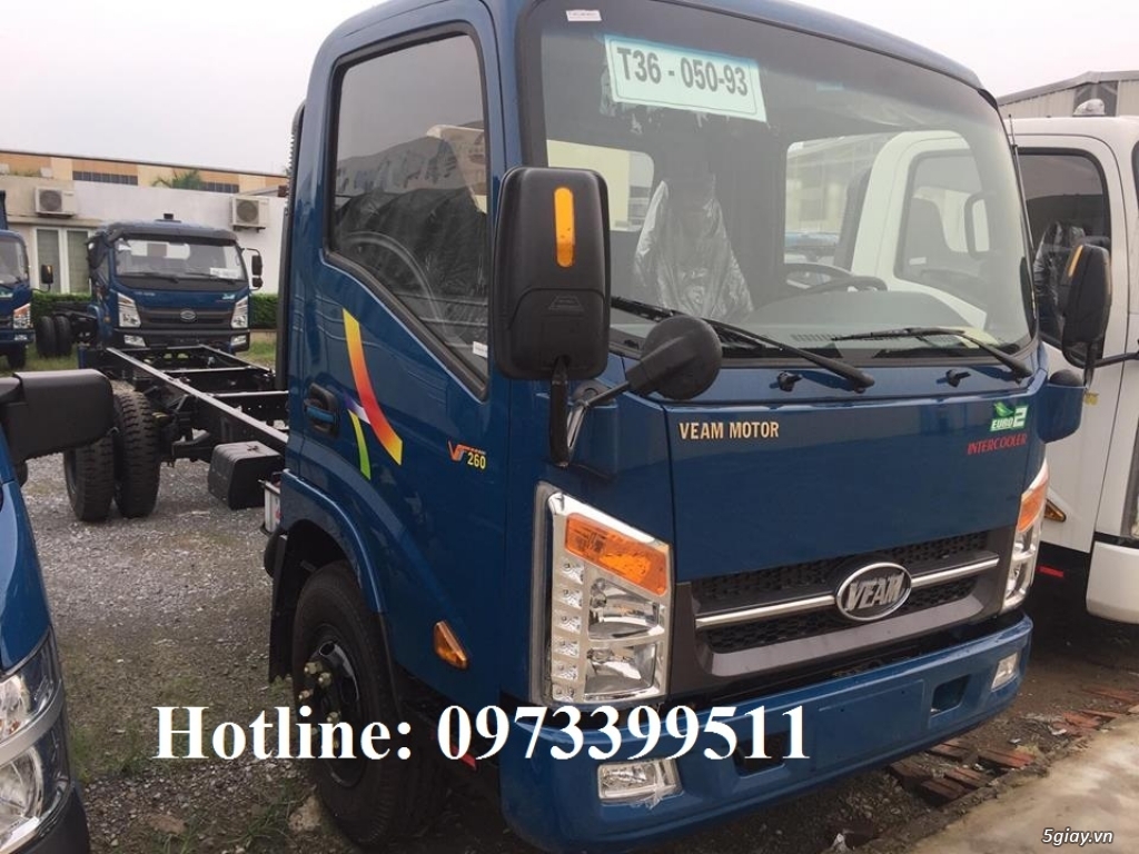 Xe tải Veam Vt260-1 tải trọng 1,9 tấn thùng dài 6,1m,động cơ ISUZU - 3