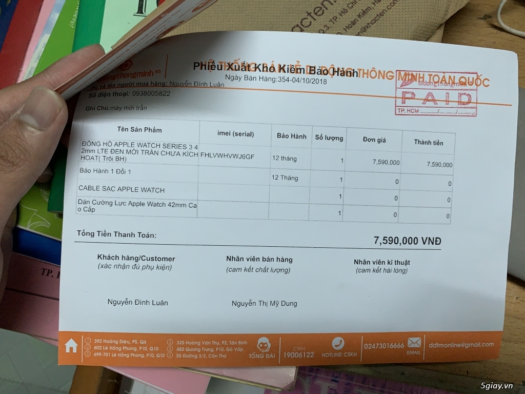 Bán Apple Watch Seri 3 LTE còn bảo hành tháng 10/2019 - 3