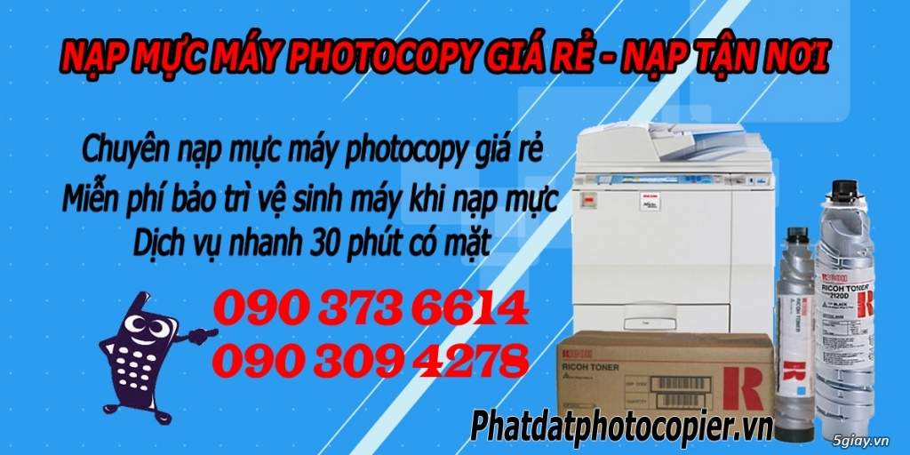 Nạp mực máy Photocopy giá rẻ tại quận 8 TPHCM