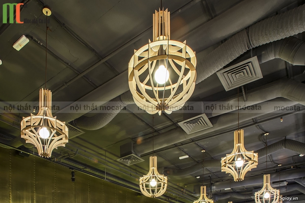 Đèn trang trí gỗ nghệ thuật hiệu ứng ánh sáng độc đáo 179 - 5