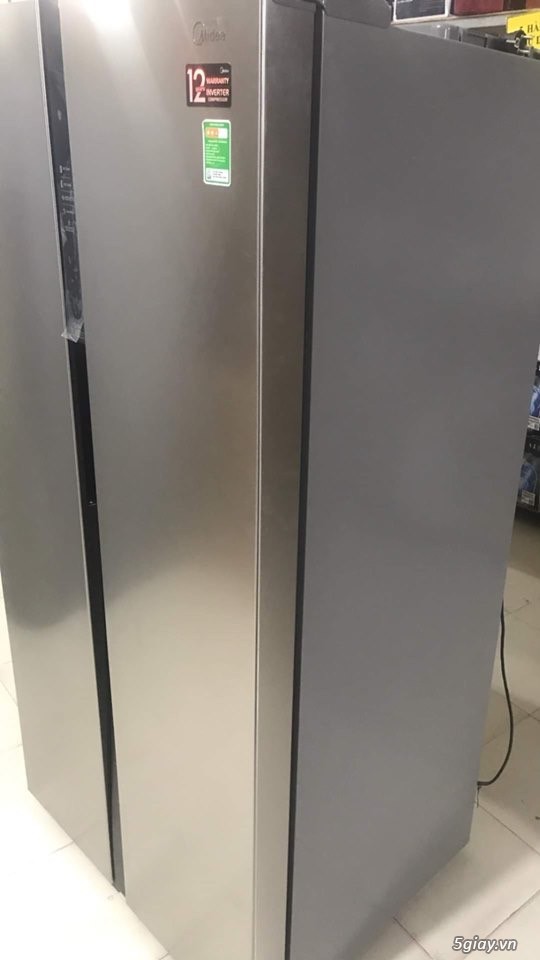 Tủ lạnh Midea Side By Side 530L MRC-690SS, đang trưng bày siêu thị mới - 1