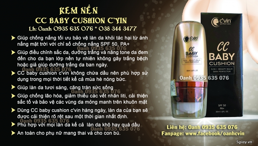 Kem nền cc baby cushion c'vin
