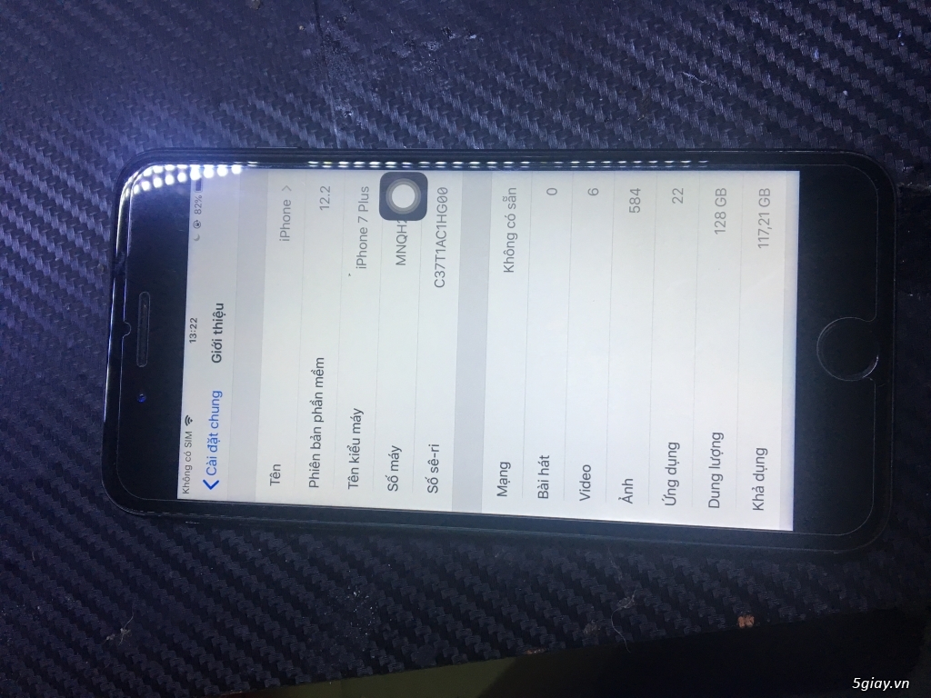 Cây 7 plus màu đen 128g qte kvt - 2