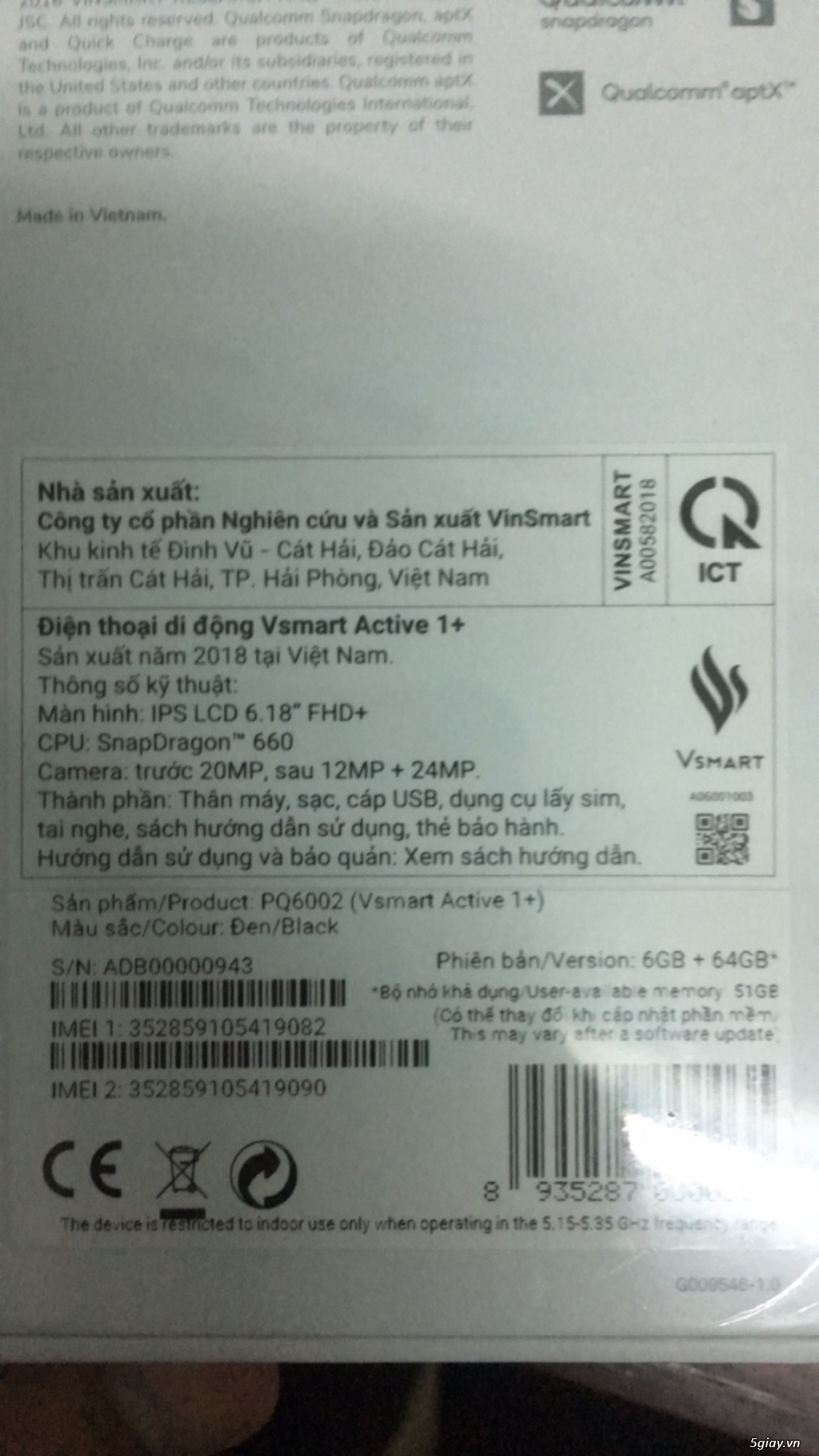 Vsmart Actice 1+ giá 4 triệu - 1