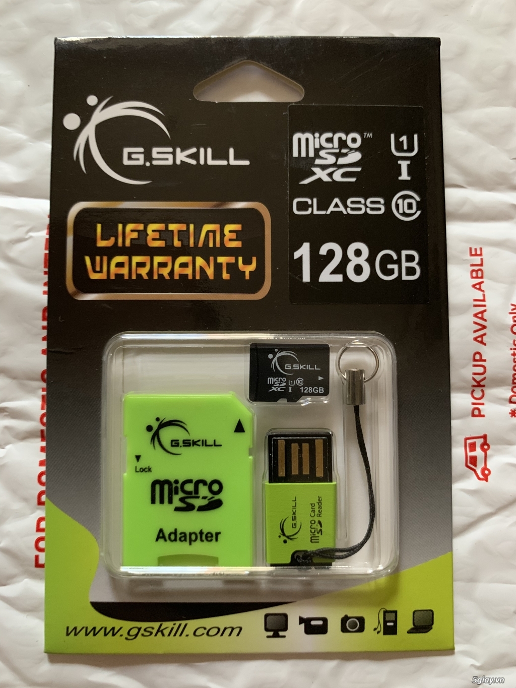Thẻ nhớ micro sd G.SKILL 128GB class 10 U1, chính hãng usa, sx tại Taiwan, end 23h00-18/07/2019