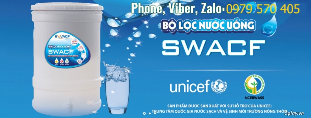 Bộ lọc nước lõi gốm SWACF công nghệ Mỹ do Unicef tài trợ