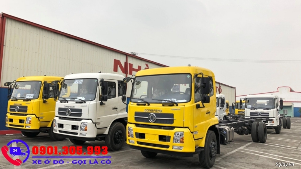 Giá Xe tải Dongfeng B180 – 9 Tấn – thùng 7m5 Euro 5 – Nhập 2019 .