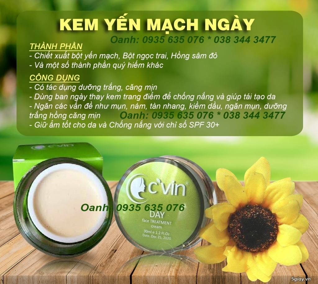 kem yến mạch ngày
