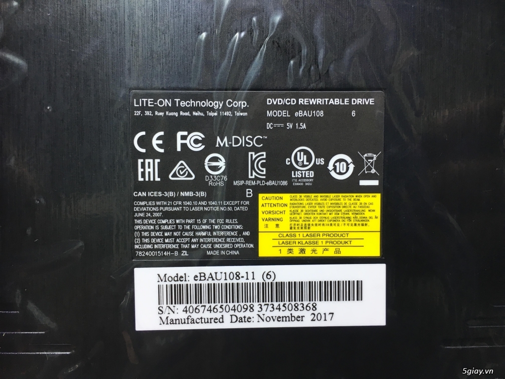 Ổ Đĩa Quang DVD-RW LITE-ON 8X eBAU108, External (Box)DVD GẮN NGOÀI USB - 1