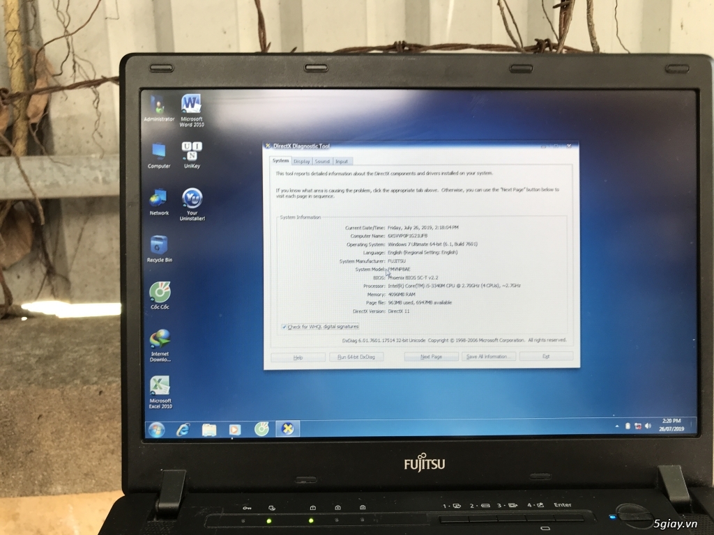 Laptop Fujitsu Lifebook P772/G, Core I5 3340M 2.70GHz, ram 4g, ssd 256g - 2