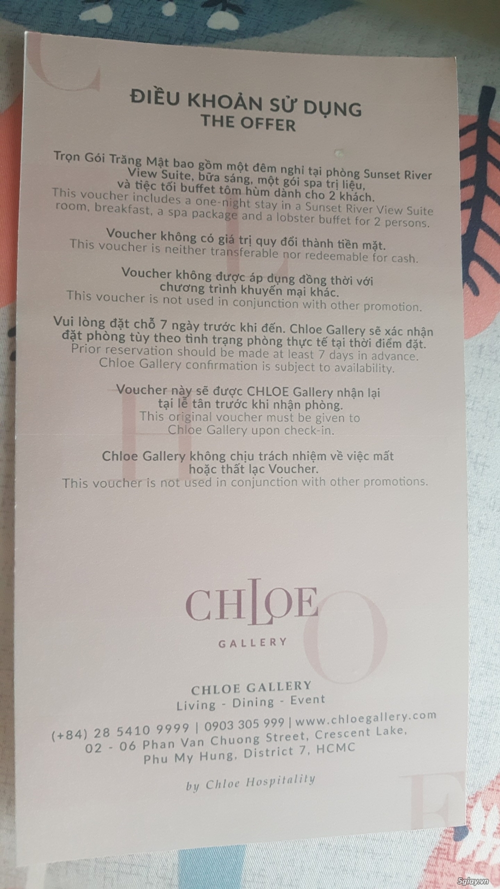 Chuyển nhượng gói trăng mật của CHLOE Gallery tại Tp. Hô Chí Minh - 1