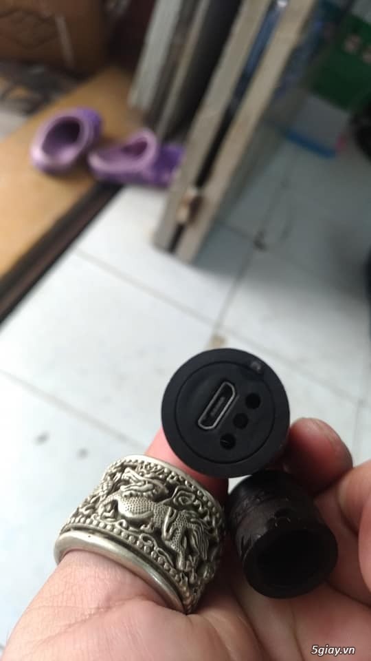 Bật lửa gỗ sạc điện, thổi vào là điện tự lên, giá 200k - 5