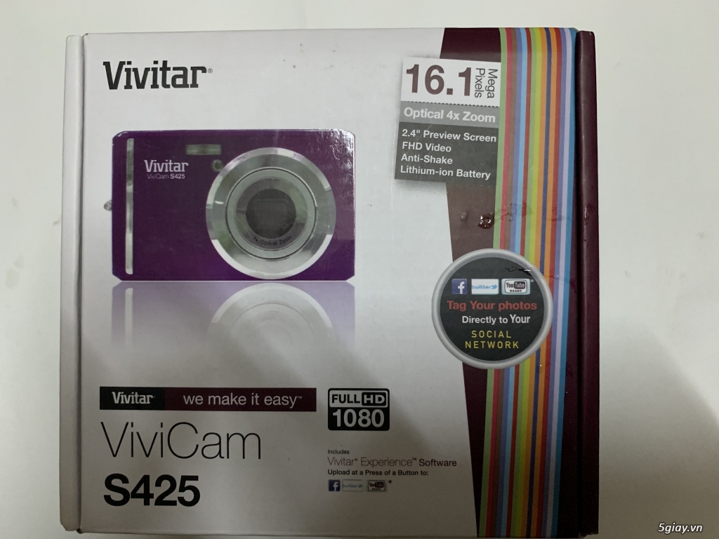 Máy chụp ảnh Vivitar S425 16.1 Mega Pixels  chính hãng, end 23h00 01/08/2019