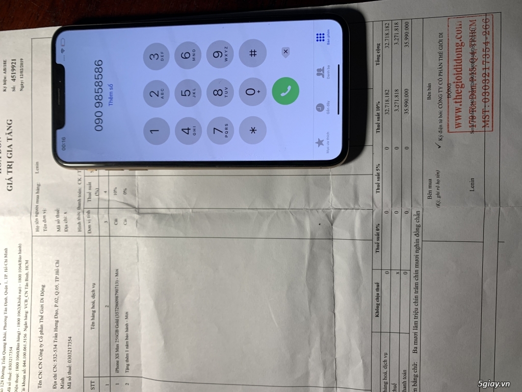 Xs max 256 gold Việt Nam BH 2/2021 - 2