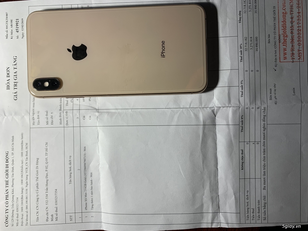 Xs max 256 gold Việt Nam BH 2/2021 - 1