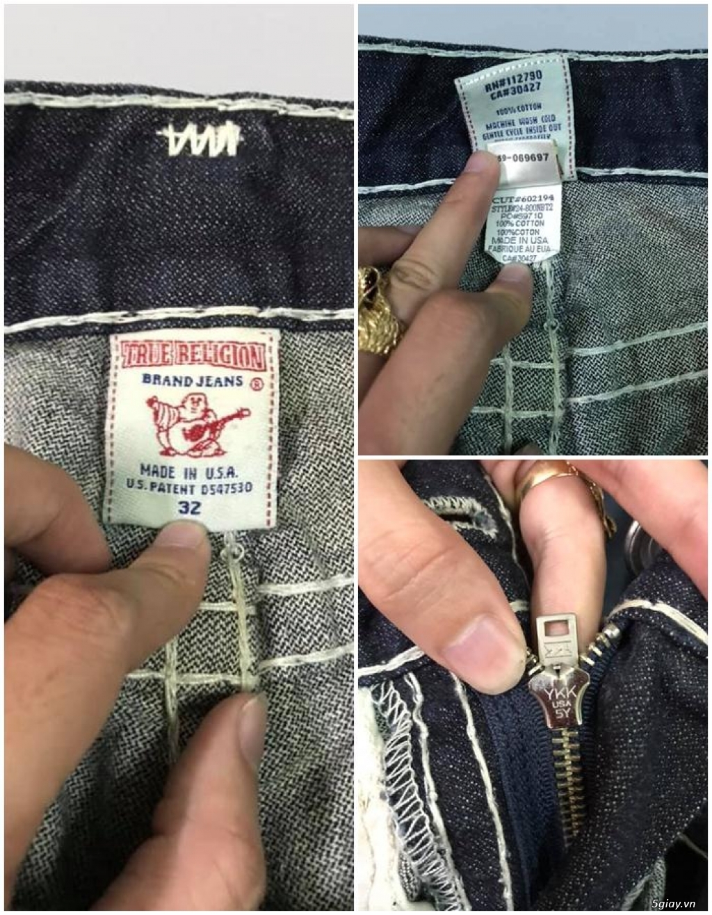 Quần jean si đa ( 2hand )  hiệu Ông địa ( True religion ) nhập từ USA ( có luôn hàng mới 100% ).