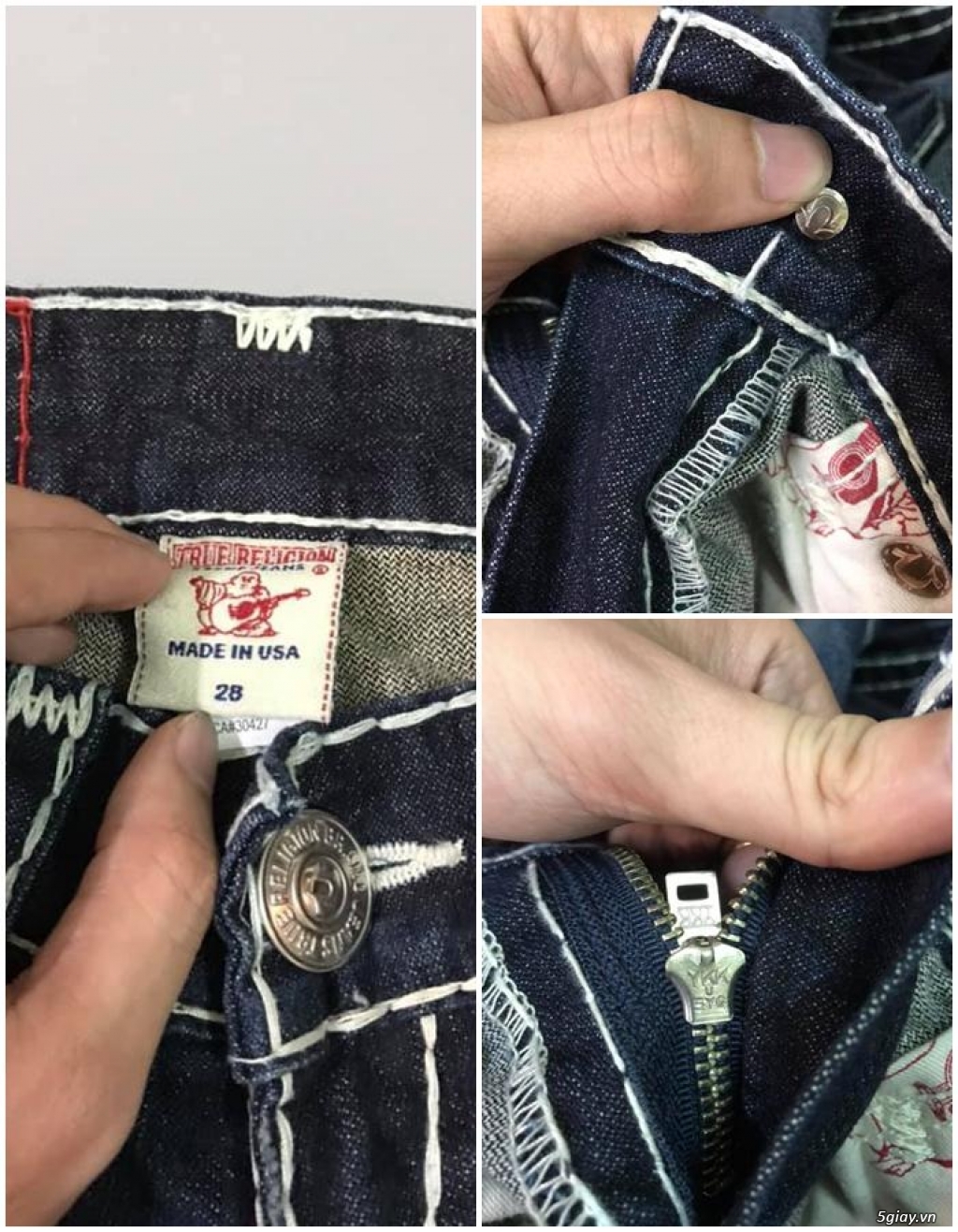 Quần jean si đa ( 2hand )  hiệu Ông địa ( True religion ) nhập từ USA ( có luôn hàng mới 100% ).