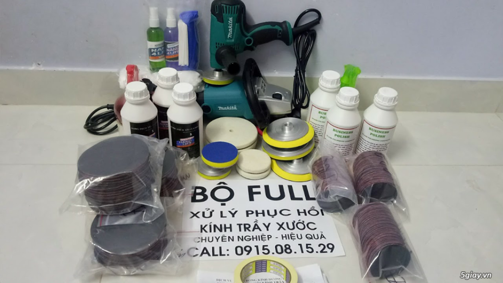 BỘ PULL PHỤC HỒI VÀ XỬ LÝ KÍNH BỊ TRẦY XƯỚC, Ố MỐC, LÓA ... _sau bao n - 5
