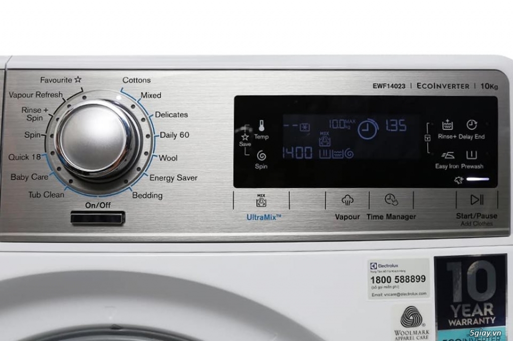 máy giặt lồng ngang cao cấp Electrolux Eco inverter 10Kg model EWF1402 - 2