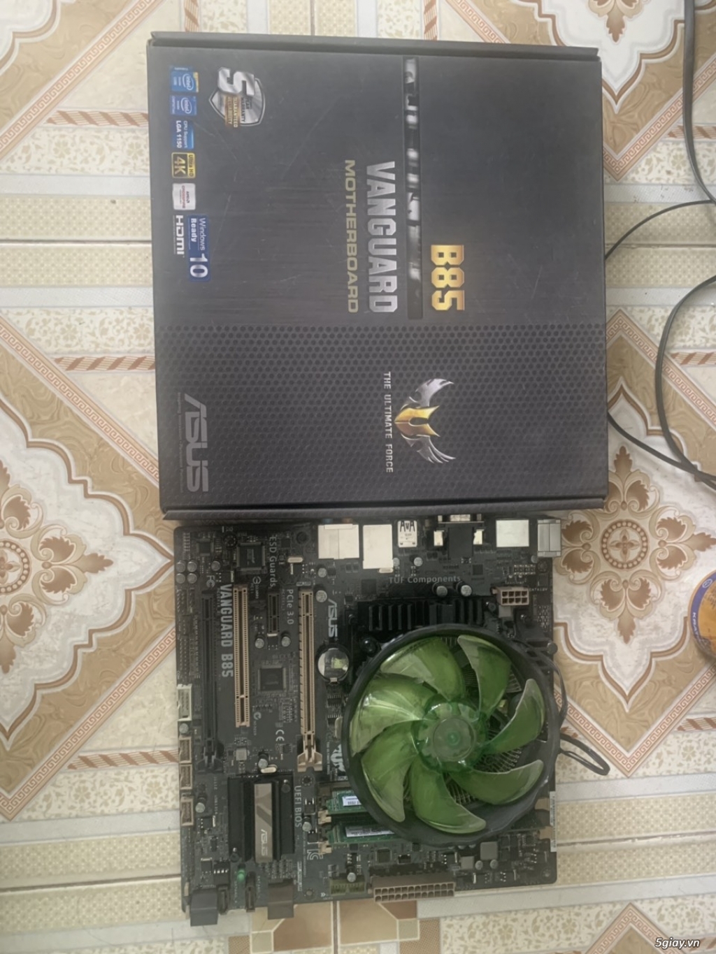 Cần bán combo:Main Aus b85 vanguard,CPU i5 4460,Ram Kingmax,VGA hd 557 - 2