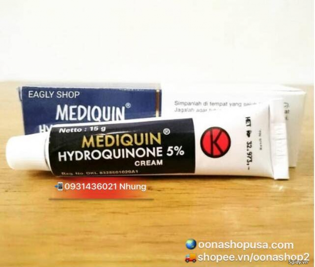 Kem Mediquin Kem Hydroquinone 5% trị thâm nám tàn nhang gốc sâu