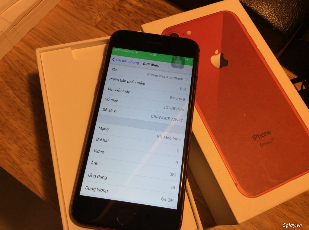 Iphone 8 Red VN mới 98% pin 99%. Zin 100% - 6