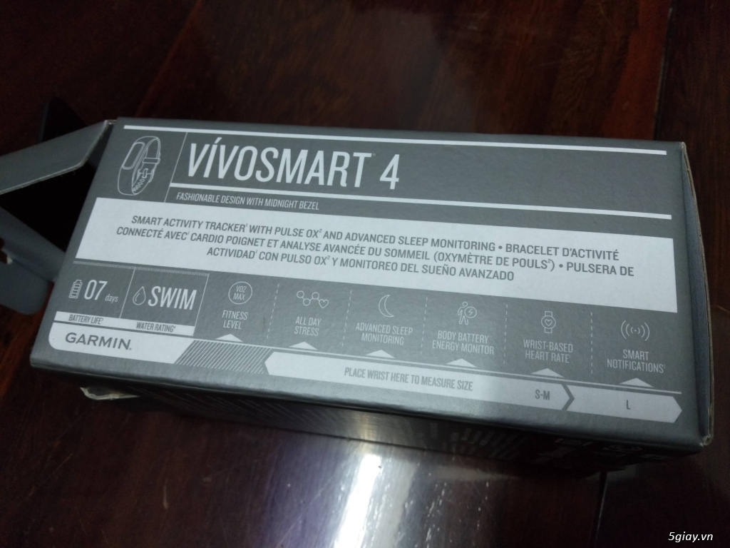 Vòng tay thông minh Garmin Vivosmart 4 Black, xách tay USA, giá 2T800 - 1