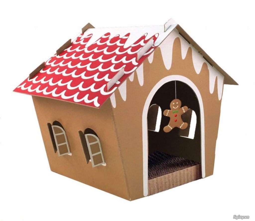Nhà cho thú cưng (mèo, cún con) bằng giấy Carton lắp ghép độc đáo - 15