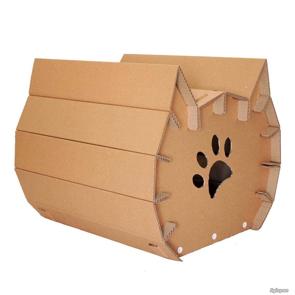 Nhà cho thú cưng (mèo, cún con) bằng giấy Carton lắp ghép độc đáo - 13