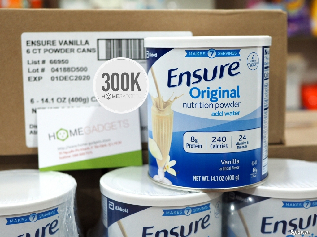 Sữa bột Ensure Original 400grs nhập từ Mỹ