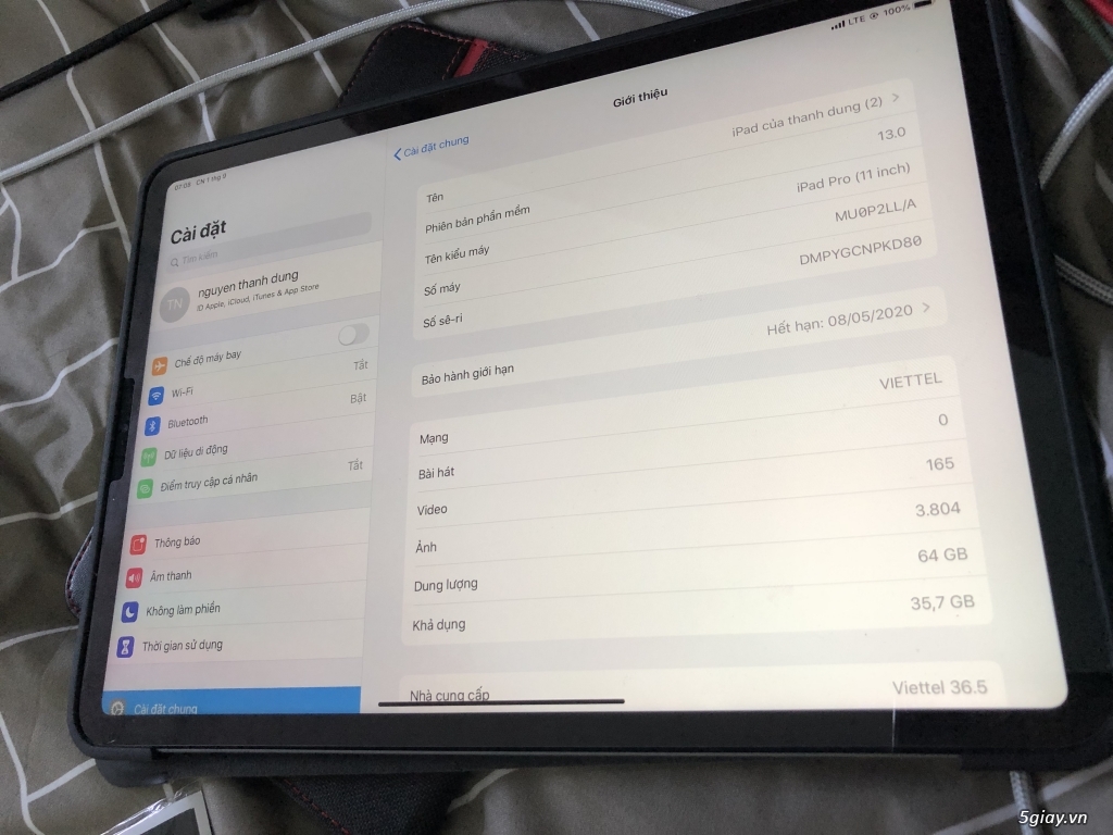 Bán ipad pro 11 64gb,4g hàng ll, máy likenew - 2