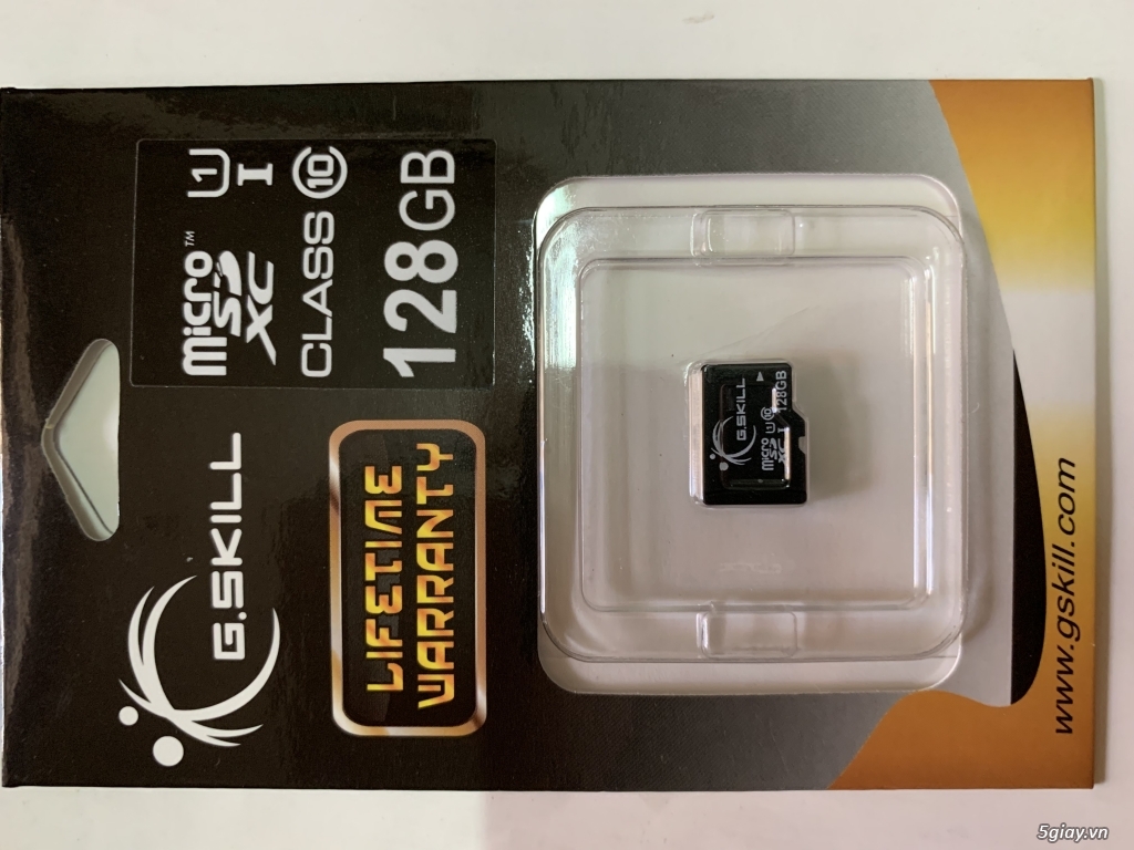 Thẻ nhớ micro sd G.Skill 128GB class 10, chính hãng usa, end 23h00-18/02/2020