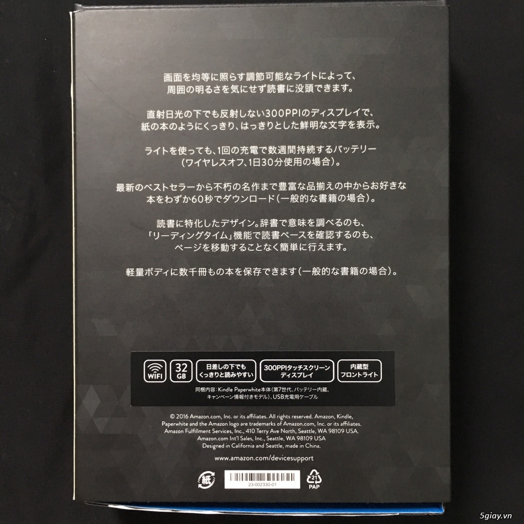 [Máy Nhật Cũ] Máy Đọc Sách Kindle Paperwhite 3 manga Full Box Code 021 - 2