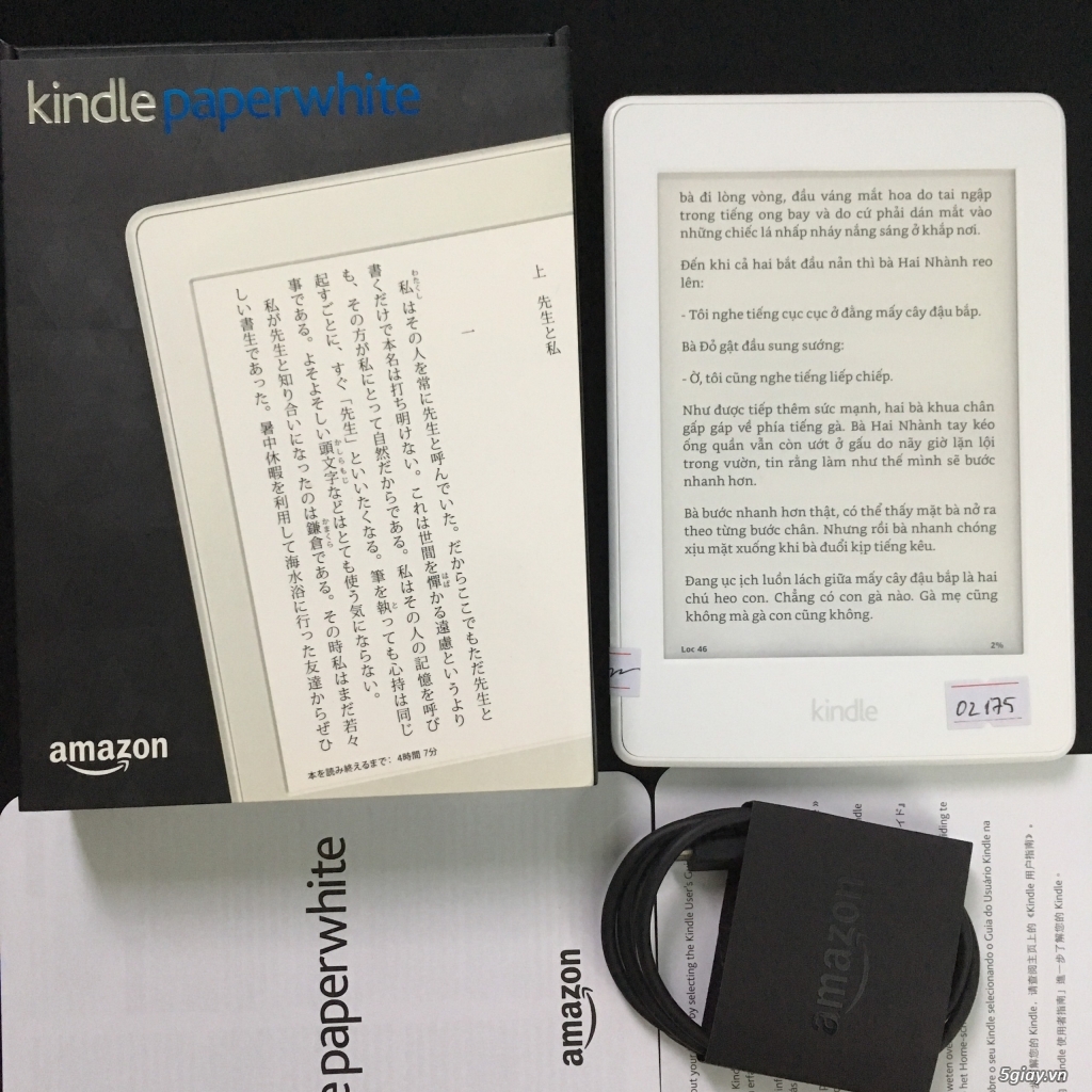 [Máy Nhật Cũ] Máy Đọc Sách Kindle Paperwhite 3 manga Full Box Code 021 - 1