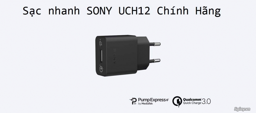 Sạc Nhanh Quick Charge 3.0 SONY UCH12 Chính Hãng Mới 100% .. ET 22h59 - 8/9/2019 - 2