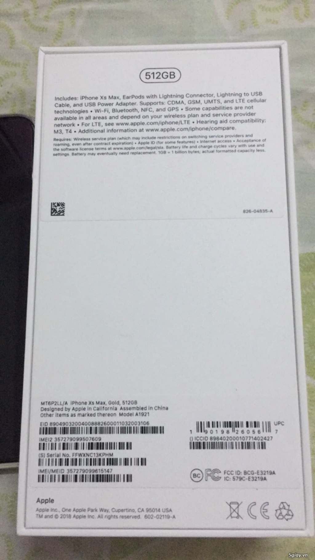 Iphone Xs max 512gb Vàng còn bảo hành tới 3/2020 - 1