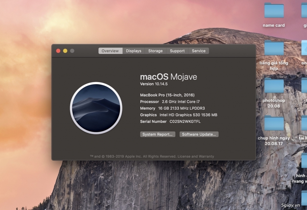 Bán macbook pro touchbar 15” 2016 fullbox - 6