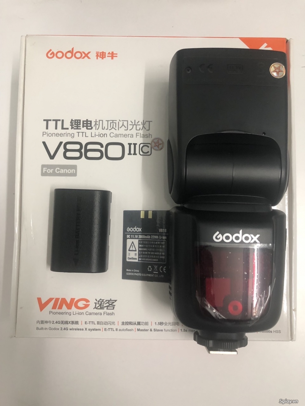 Cần bán flash godox 860 canon + pin máy ảnh canon - 1