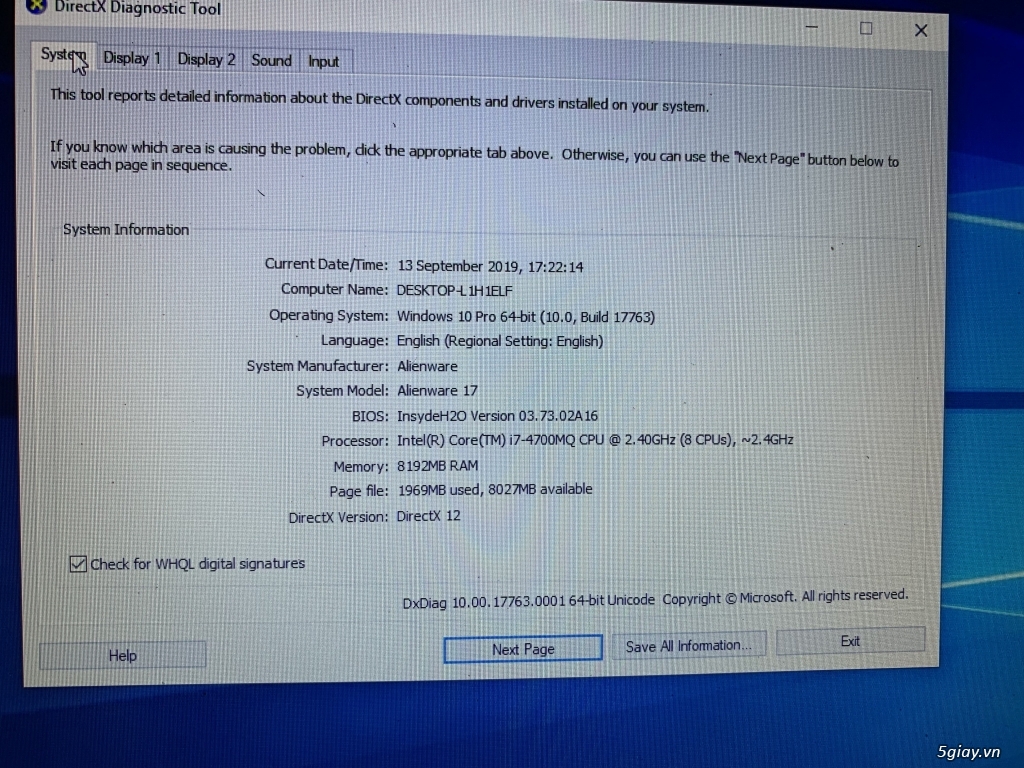 Dell Alienware 17.3” i7 Giá 10tr5 - 4