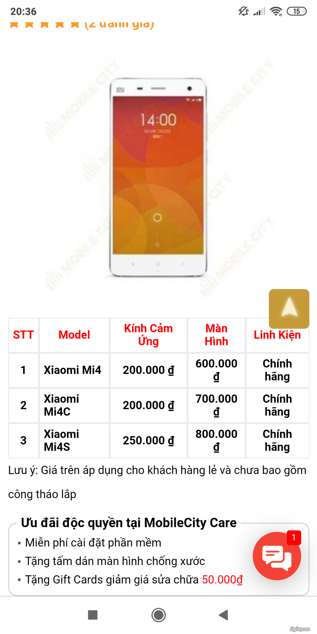 Bán xác Xiaomi mi4 nức cảm ứng.