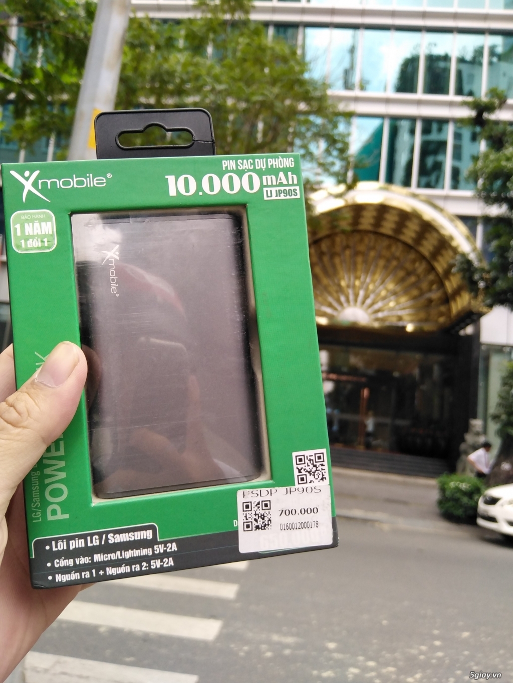sạc dự phòng 10000mAh Lightning Xmobile LJ JP90S Nhôm Xám Fullbox