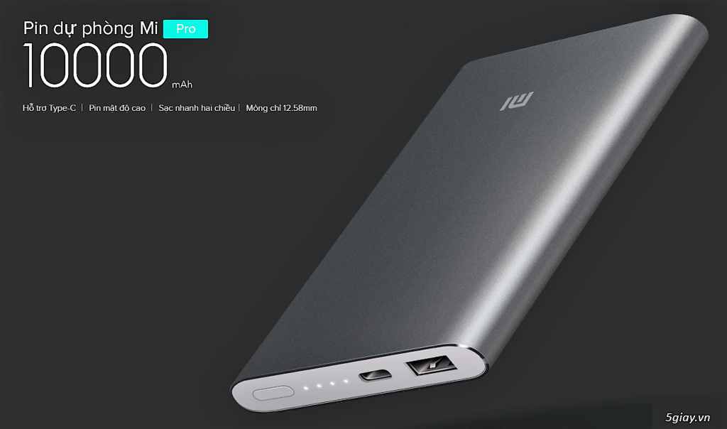 Pin Xiaomi Pro10000mAh giá ưu đãi.