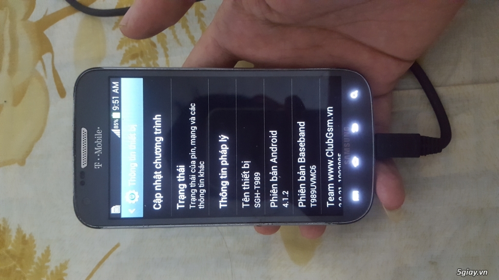 Samsung s2 T-Mobile nguyên zin chữa cháy end 23h00 30/09/2019