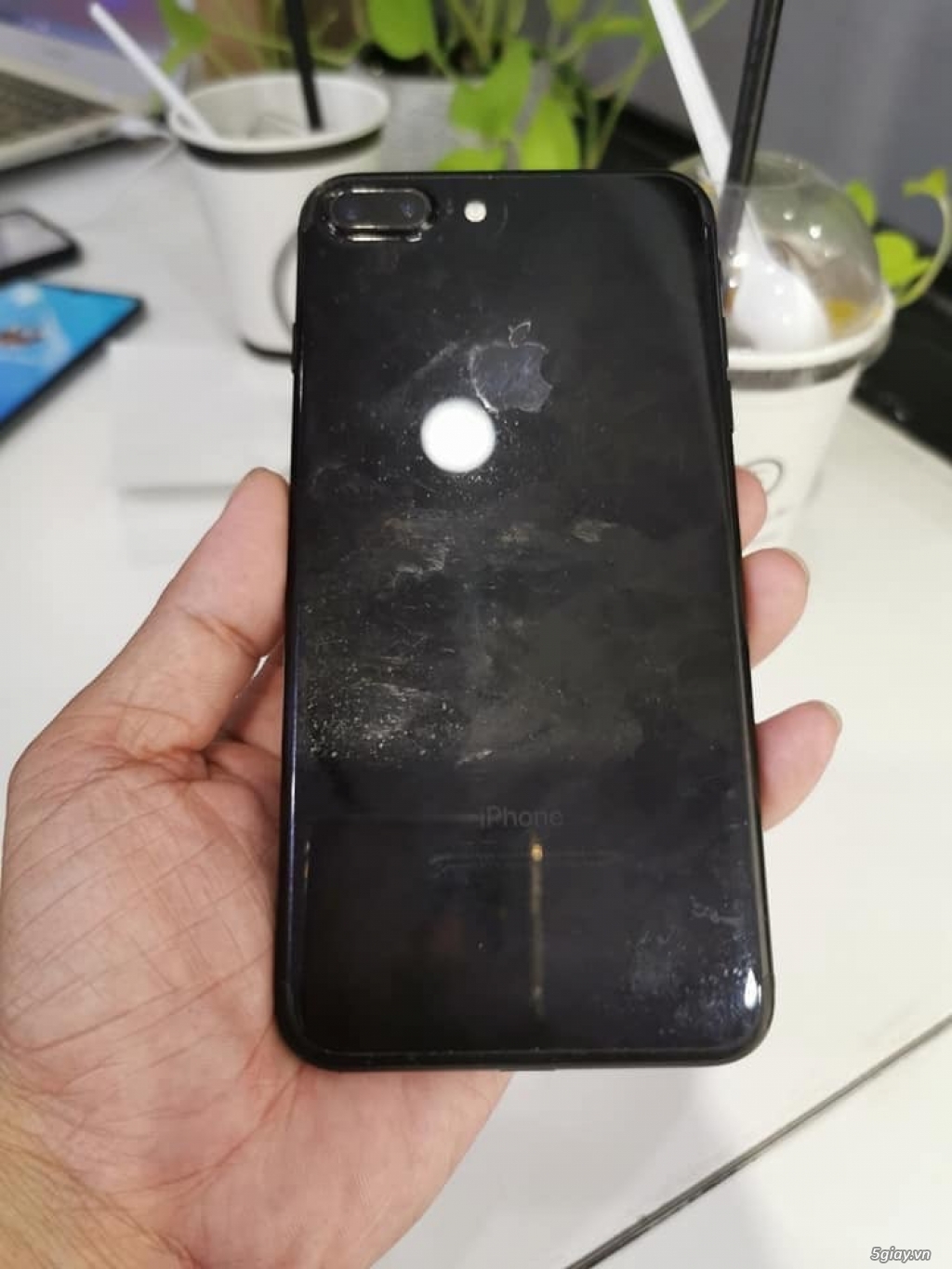 Iphone 7plus đen bóng 128G 98% zin áp quốc tế - 1